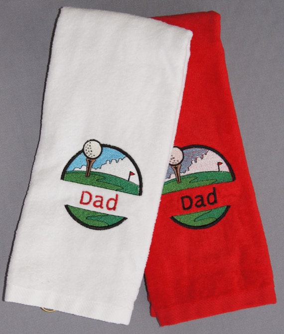 Personalized Golf Towel with hook trifold golf towel with