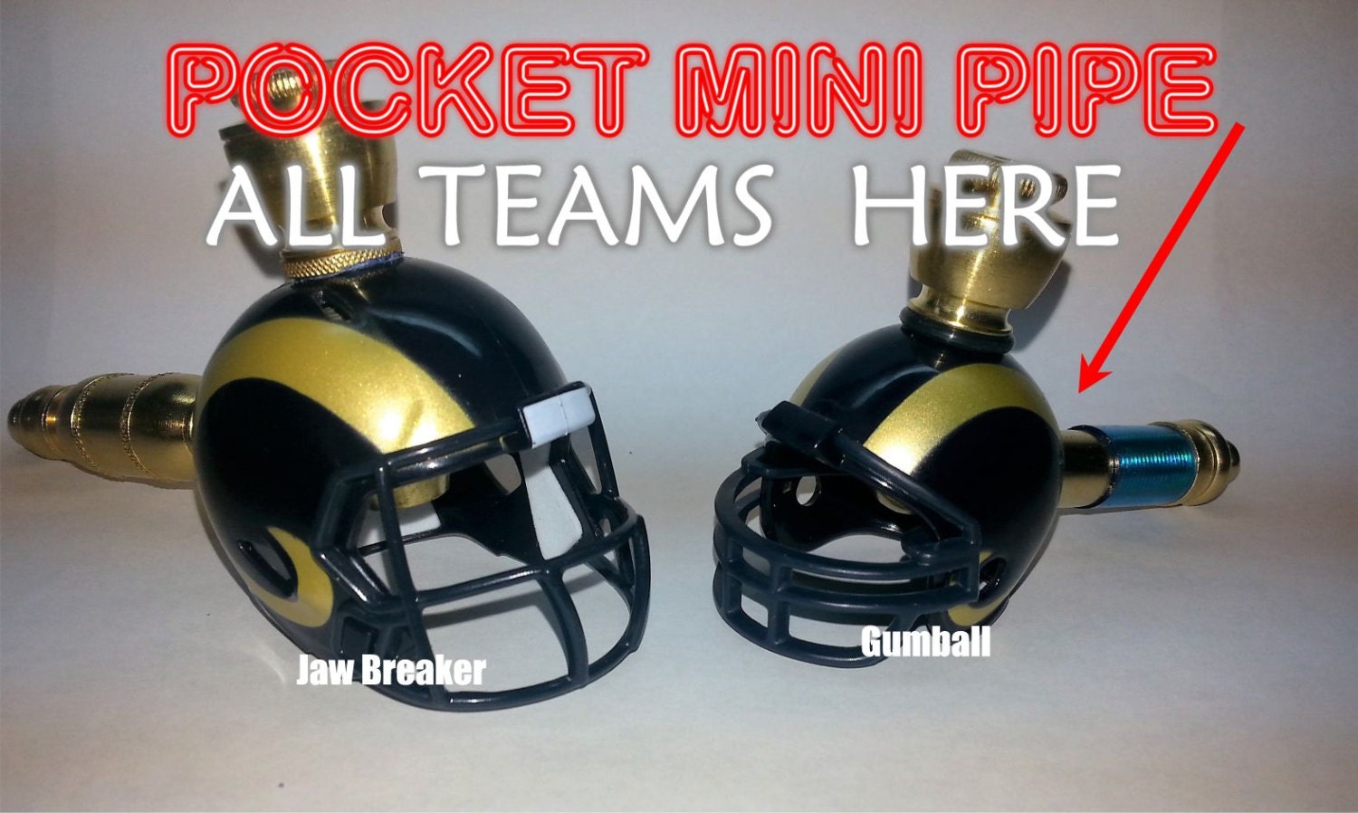 A NFL Pocket Mini Helmet Pipe Smaller Helmet by DCHelmetPipes