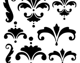 1212 wine bottle and glasss stencil by lovestencil on etsy