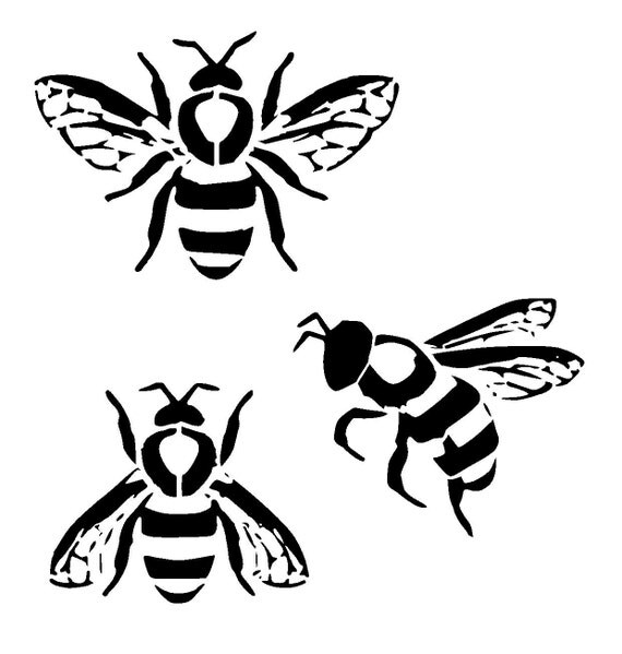 Download 6/6 Bumble bee collection stencil.