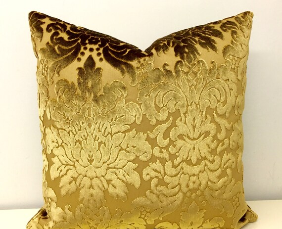 Gold Velvet Pillow Covers Velvet Cushion Gold by artdecopillow