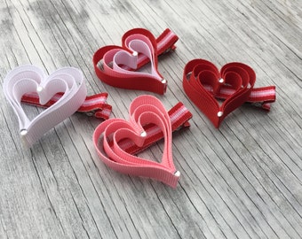 Celebration Hearts Lycra XL Hair Bow