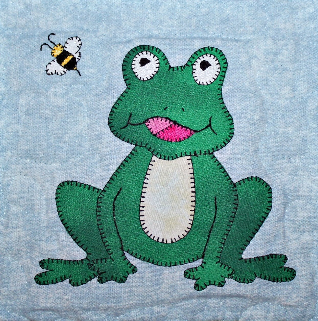 frog or toad pdf applique quilt block pattern north american