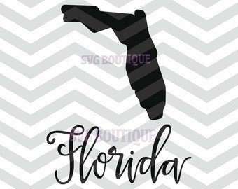 Florida SVG, Florida State SVG, Iron On Vinyl, Vector, Cutting File, PNG, Cricut, Silhouette, Cut Files, Clip Art, State Map Clipart
