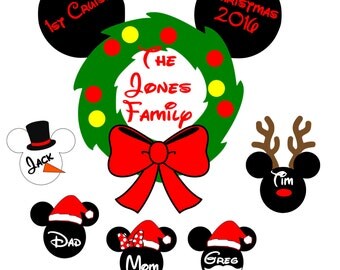 Christmas Custom Disney Cruise Magnet - Personalized Door Magnet - Sign, Holiday, Santa, Snowman,