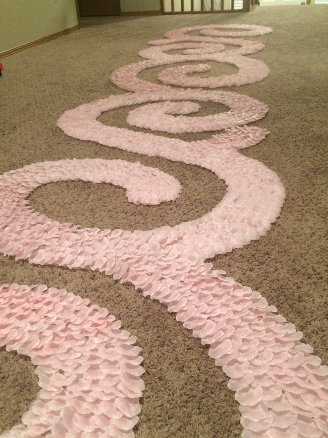Rose Flower Petal Aisle Runner Custom Designs Price per
