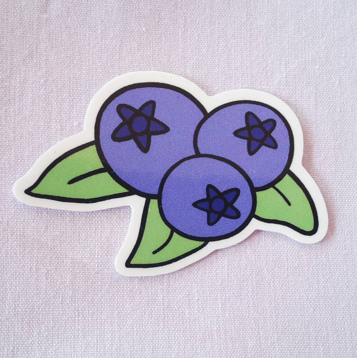 Blueberry Sticker Cute Fruit Stickers Vegan/Kid's