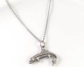 Fishing necklace, fisher woman, fisherman gift, Father gift, father birthday, for him or her, for dad, for granpa, angler