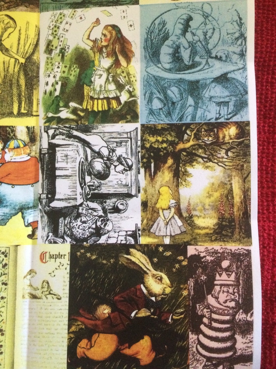 1 sheet of Alice in wonderland decoupage print - ( lewis carrol only ...