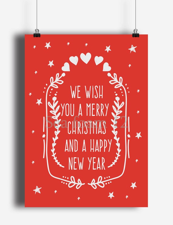 Christmas Card Happy New Year Christmas Printable by SEAFOAM12