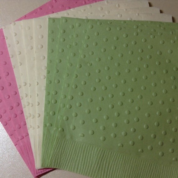 SwissDot Napkin Embossed Paper Napkin Wedding by PaperEvent