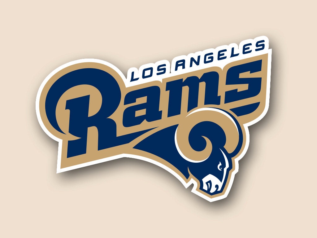 Los Angeles LA RAMS Set of 2 Vinyl Cornhole Decal Logo Wall