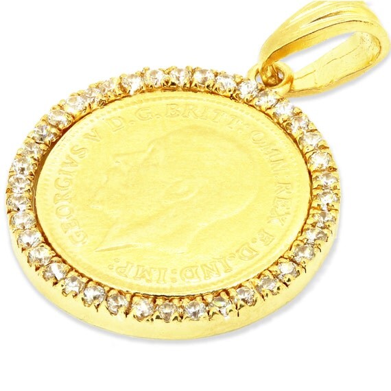 Gold Medallion Necklace Gold Coin Pendant Necklace Unique