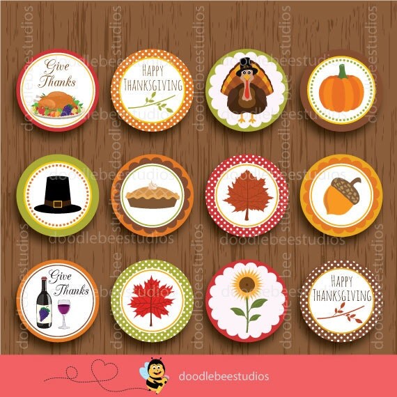 Printable Thanksgiving Cupcake Toppers Thanksgiving Cupcake