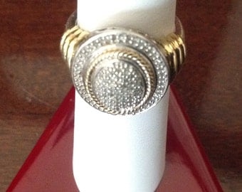 JWBR Pave Diamond Sterling Silver Ring...Size 5