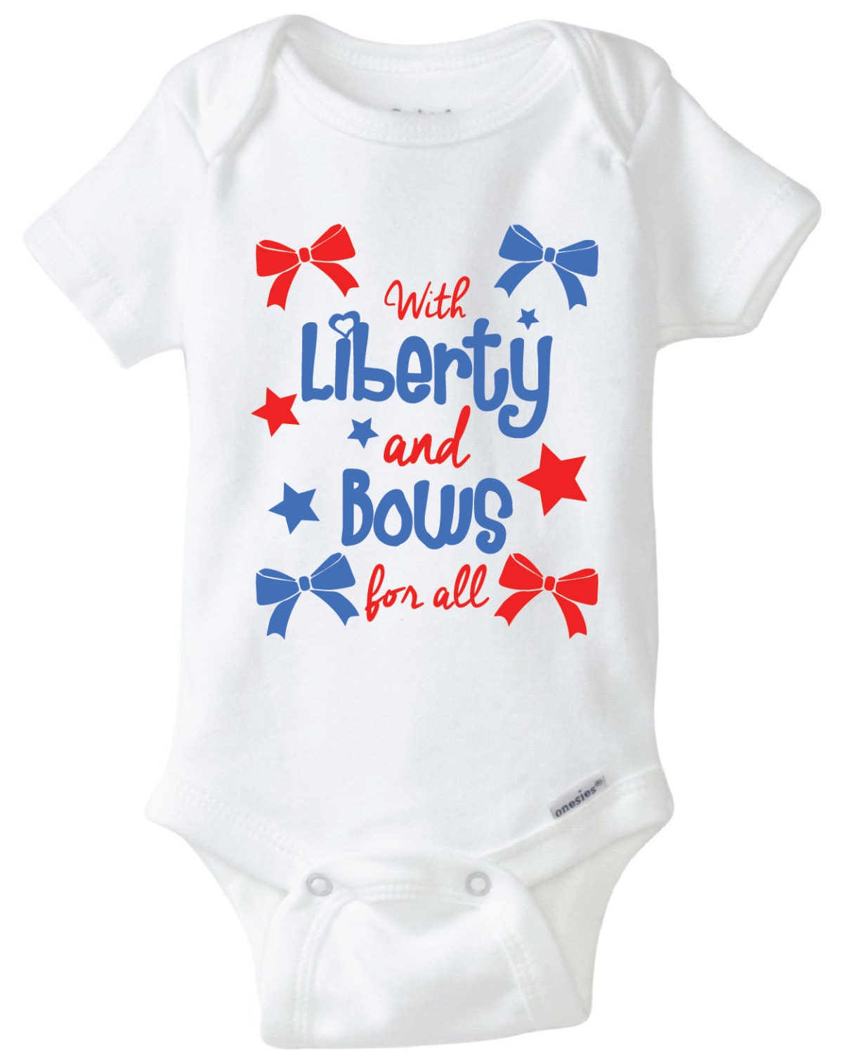 Download Liberty and Bows Onesie Design SVG DXF EPS Vector files for