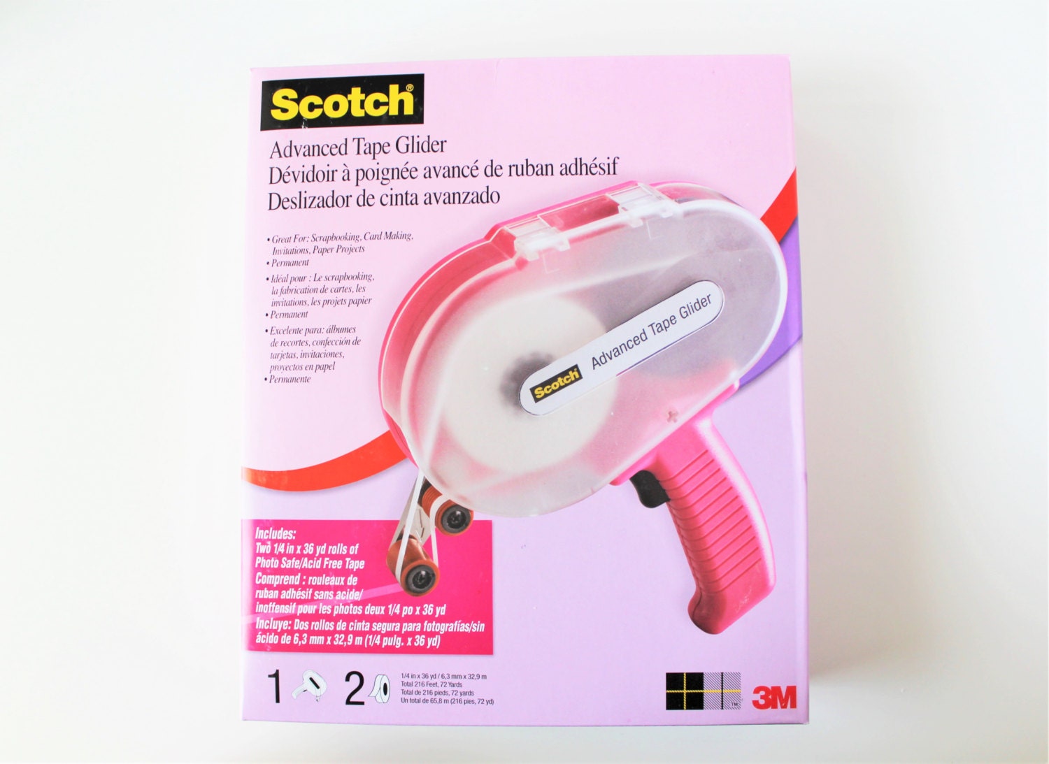 Scotch Pink Advanced Tape Glider ATG 1/4 tape by WritersCandy
