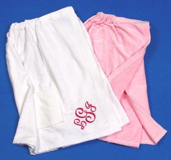 Embroidered Personalized Womans Towel Wrap