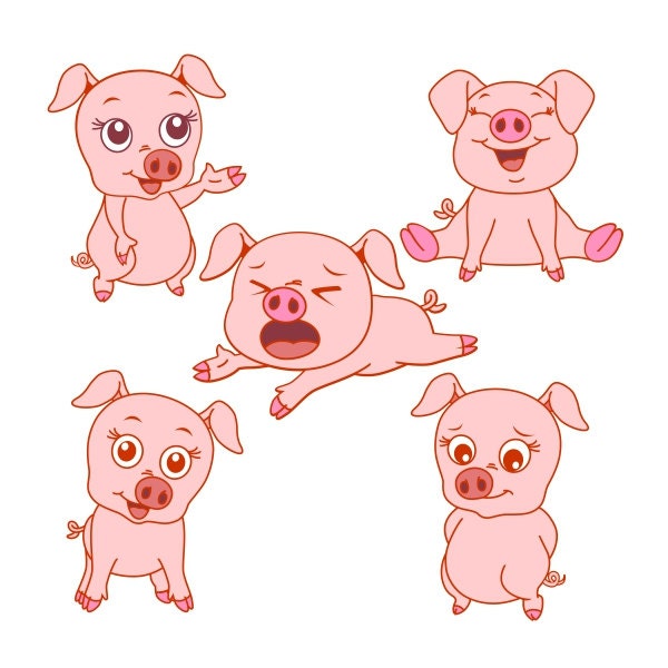 Download Cute Baby Pig Cuttable Design SVG DXF EPS use with