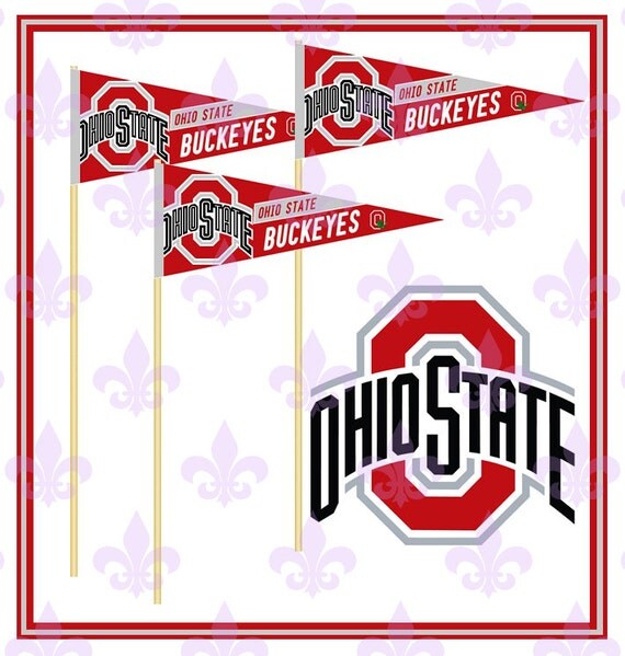 OHIO STATE BUCKEYES College Cupcake Toppers by MardiGrasToppers