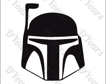 Boba Fett Star Wars Vector Model - svg cdr ai pdf eps files - Instant Download Files for Laser Cutting Printing CNC Cut Engraving Clipart