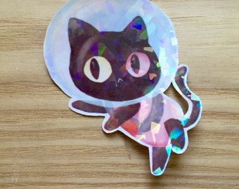 Cookie Cat Holographic sticker!