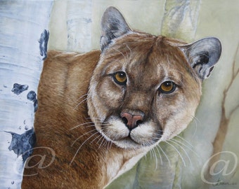 Puma painting Etsy