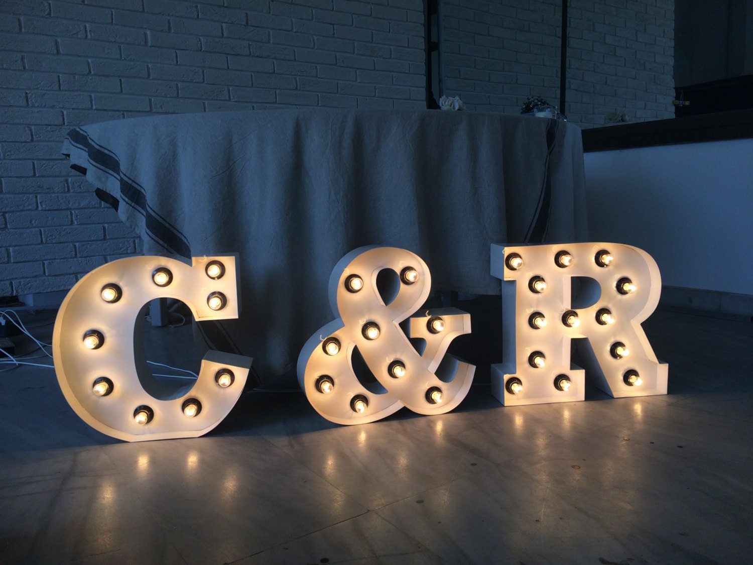 Light up Numbers. Light up Letters Initials LARGE Marquee