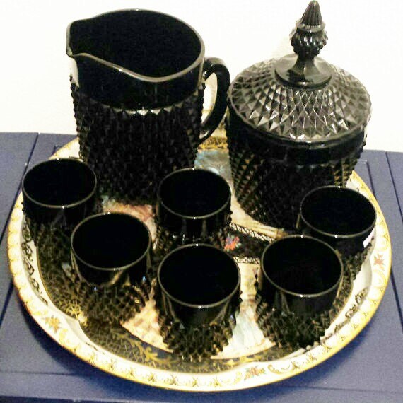 Indiana tiara black glass tiara diamond by PricelessTreasures01