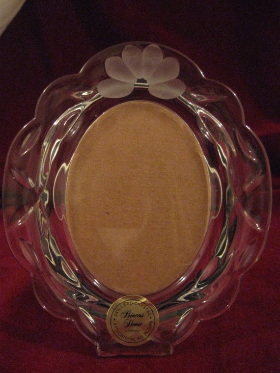 Beautiful Vintage 1980s PRINCESS HOUSE Lead Crystal Etched