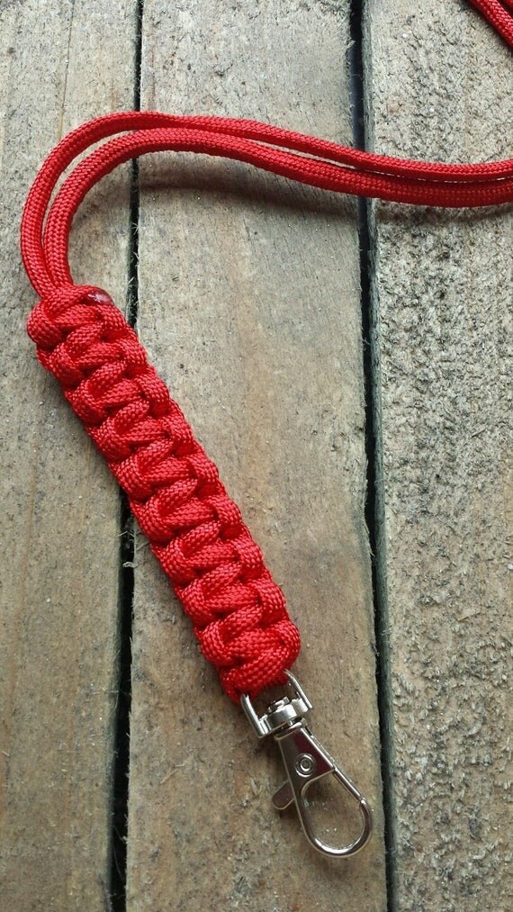 Red cobra knot lanyard for ACME Gun Dog Training by TAFieldsports