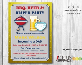 diaper party invites