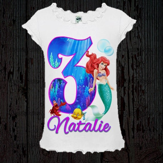 mermaid birthday shirt 4