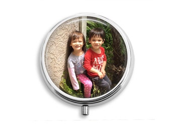 Custom Photo / Image / Text Pill Box, Pill Case, Pill Container, Mints Case, Trinkets Box, Jewelry Box (PC001)