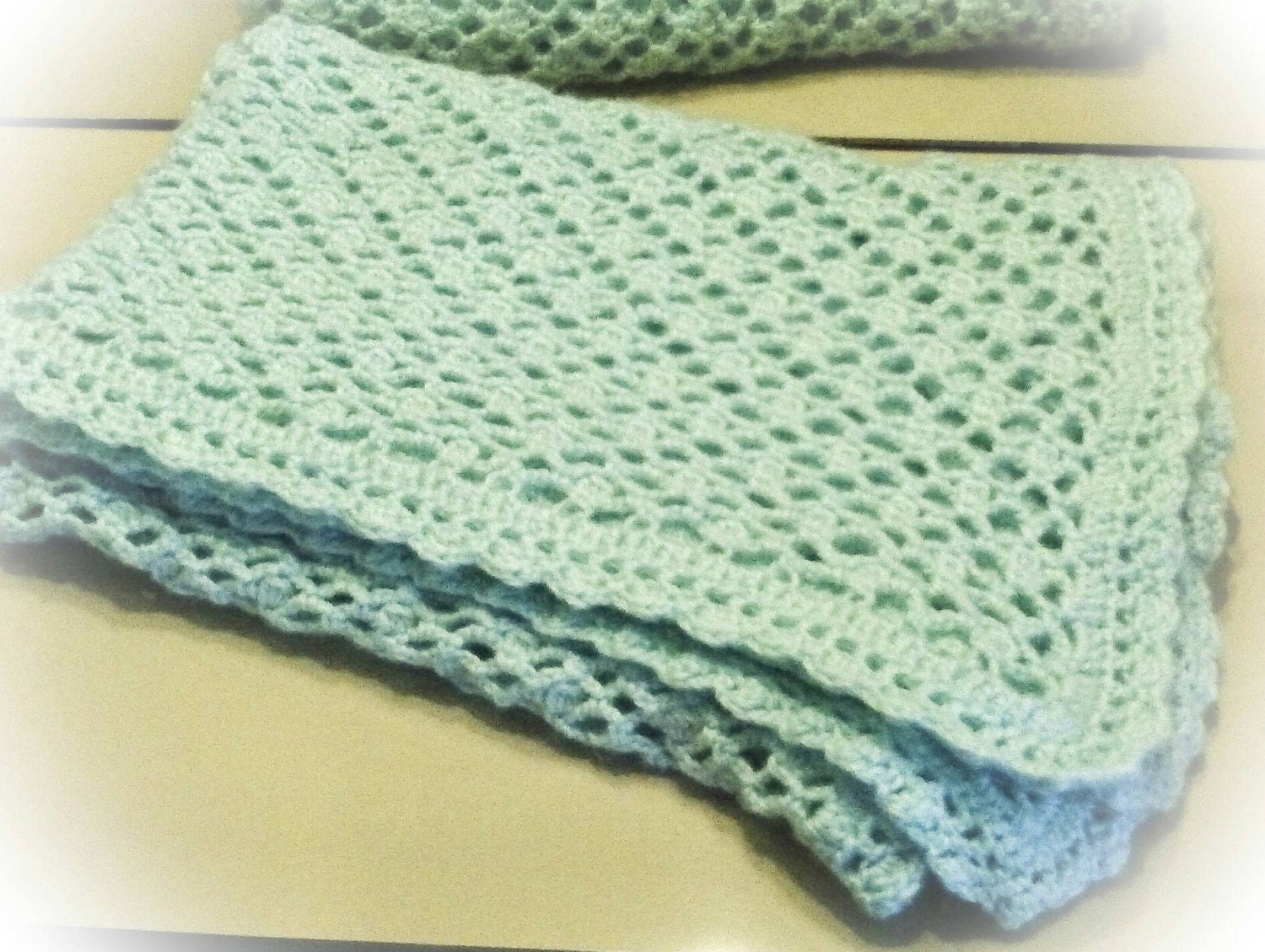 Soft lacy crochet baby blanket baby shower by PurtisfulLoopsbyJess