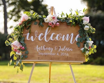 Wedding Welcome Sign, Wedding Decoration, Wedding Wood Sign, Wood Wedding Sign, Wood Welcome Sign, Wedding Gift, Custom wood Sign