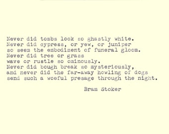 Bram stoker quote | Etsy