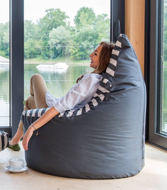 Comfortable bean bag chair / pouf adult size chair huge