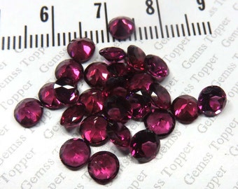 5mm faceted Rhodolite Garnet - Calibrated Size Faceted Cut Round Pink Red Color AAA quality Natural Loose Gemstone- FOR ONE