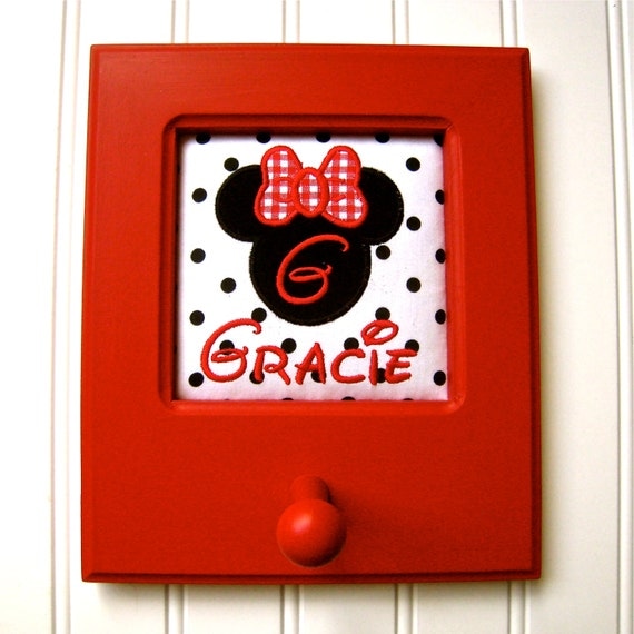 Disney kids backpack hook Minnie Mouse custom wall hook