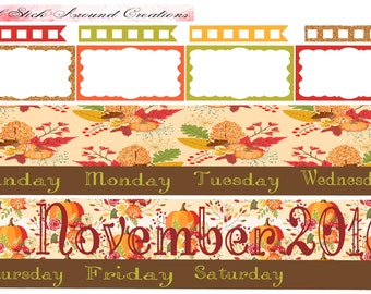 M11-November Monthly kit -EC Life Planner or EC Teacher Planner-Removable Matte paper