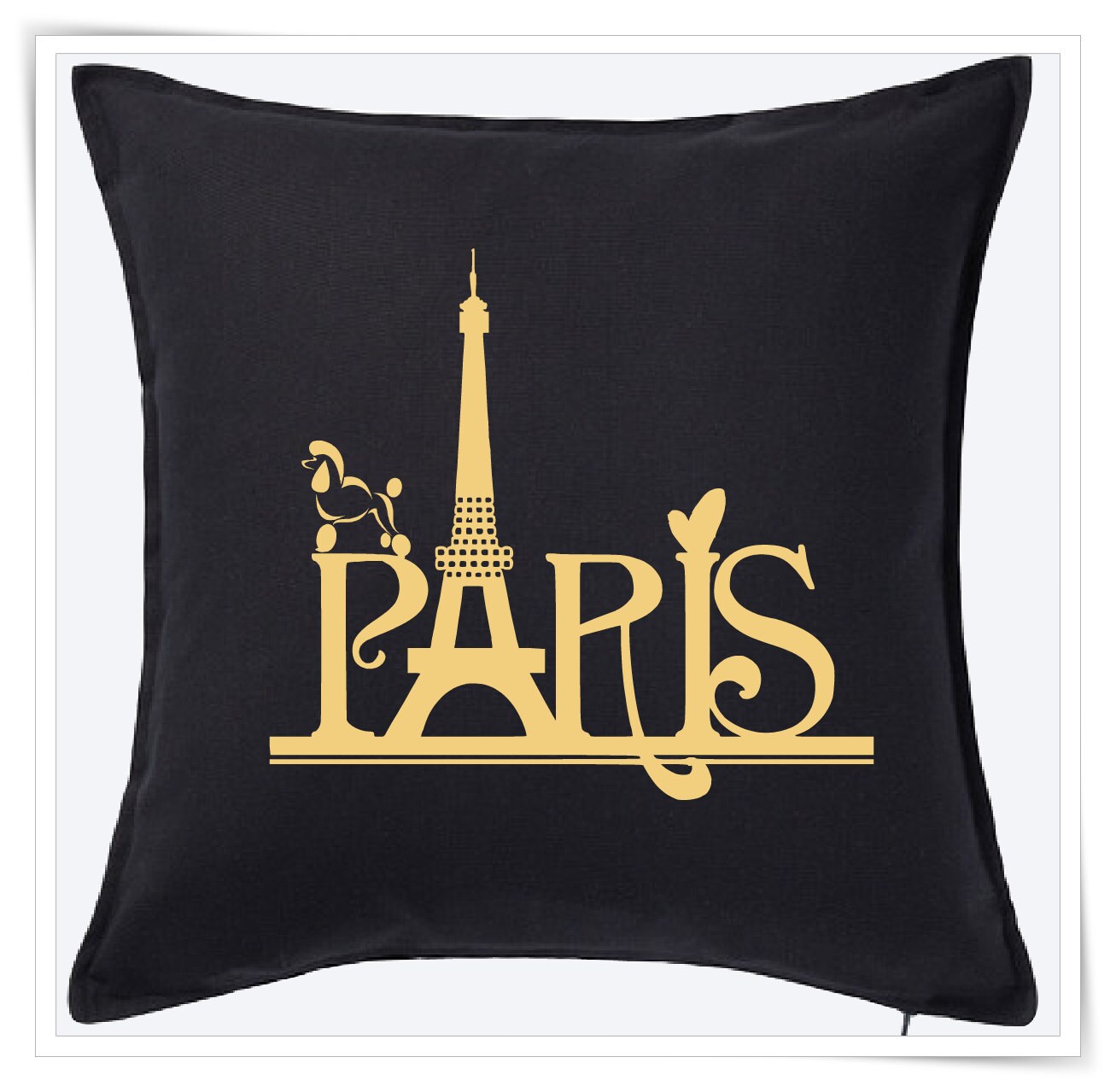 Paris Pillow Cover 20 x 20 Decorative Cushion Throw