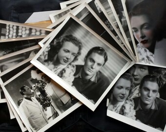 Lot 12 Photos black and white "The comedy of happiness" Marcel vintage Herbarium