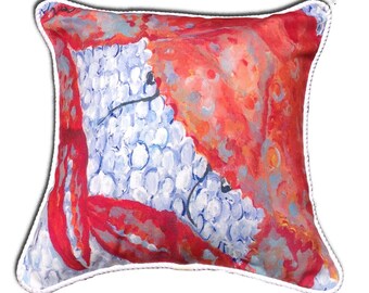 FREE SHIPPING! Whimsical CRAB Pillow