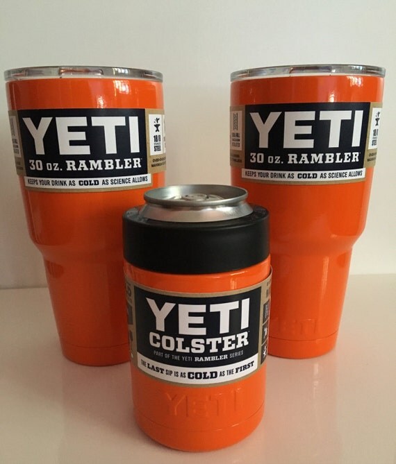 ORANGE Powder Coated Yetis 20oz 30oz Yeti Rambler by