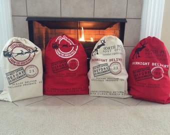 Santa Sacks for crafting- these are as seen- Ready to ship!