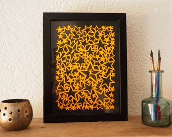 Star Pickers - original papercut (framed)