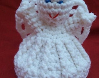 Christmas angel, Christmas crochet angel, Christmas decor, angel decor, tree topper, angel tree topper, Christmas tree topper