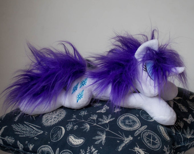 Sleeping Rarity MLP Plush Custom Pony My Little pony Friendship is Magic