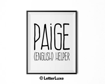 paige name decor meaning etsy